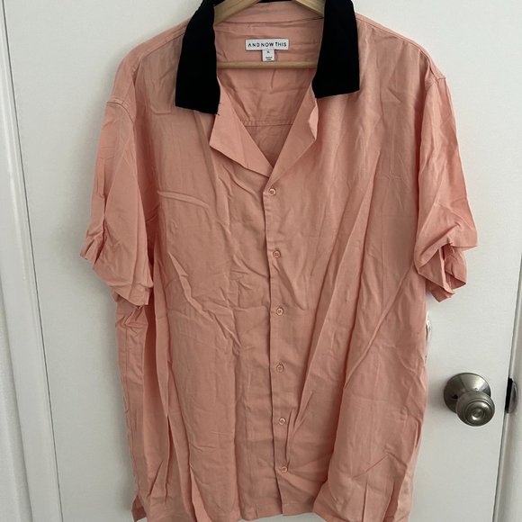 AND NOW THIS - PINK & BLACK BOWLING SHIRT - Picture 4 of 4